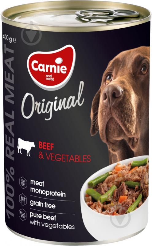 Корм вологий Carnie ORIGINAL Mono Protein з яловичиною та овочами 400 г - фото 1