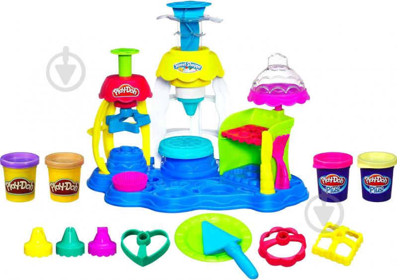 Набор для лепки Play-Doh Фабрика пирожных A0318 - фото 1 Набор для лепки Play-Doh Фабрика пирожных A0318 - фото 1
