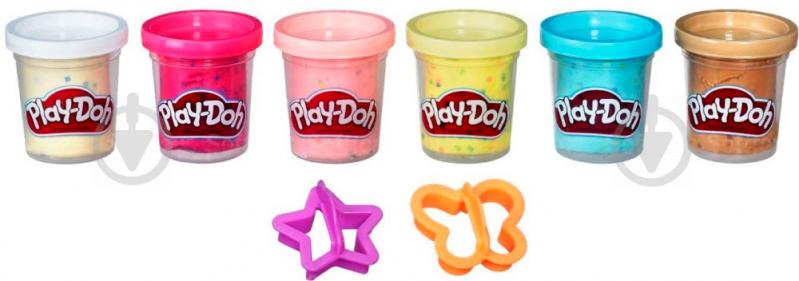 Набор пластилина Hasbro Play-Doh 6 баночек с конфетти (B3423) B3423 - фото 2