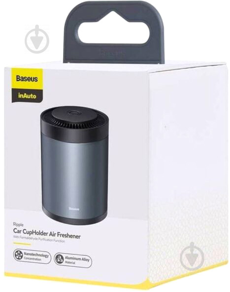 Нейтралізатор запаху на панель приладів BASEUS Ripple Car Cup Holder Air Freshene Black (SUXUN-BW01) одеколон - фото 9