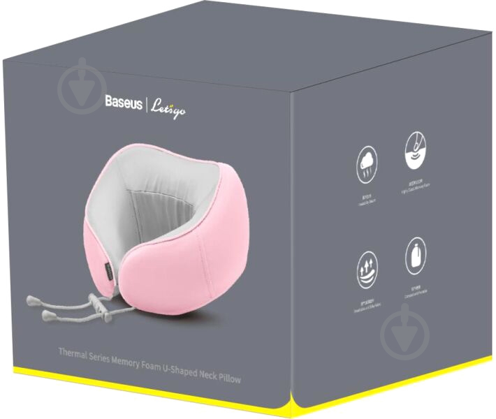 Подушка автомобільна BASEUS Thermal Series Memory Foam Pink - фото 9