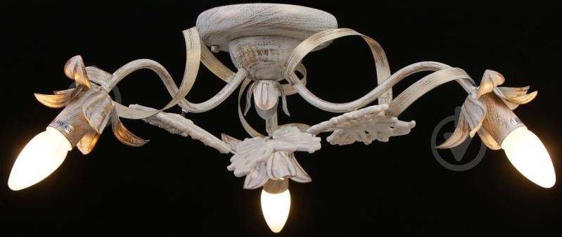 Люстра потолочная Arte Lamp A8626PL-3WG Libellula 3x120 Вт E14 бело-золотистый - фото 2