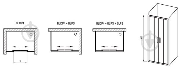 Душові двері Ravak BLDP 4-130 Transparent - фото 4