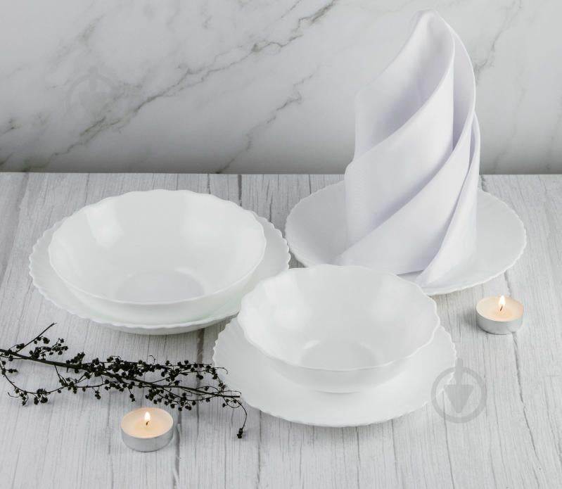 Тарілка десертна Vittora Blanco Wave 190 мм - фото 4