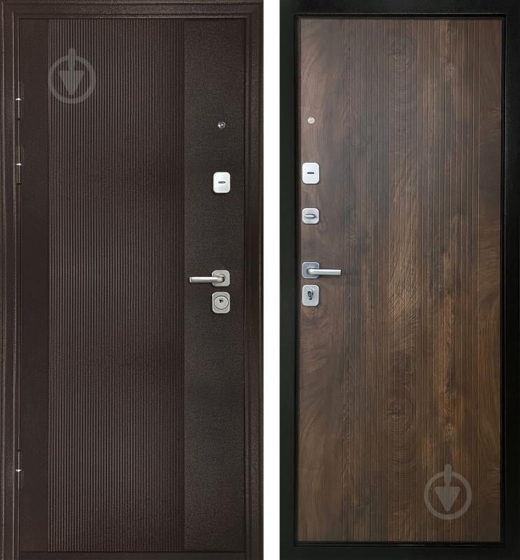 Дверь входная Двері БЦ Хотин (спил коньячный) медь 2050x960 мм левая - фото 1 Дверь входная Двері БЦ Хотин (спил коньячный) медь 2050x960 мм левая - фото 1