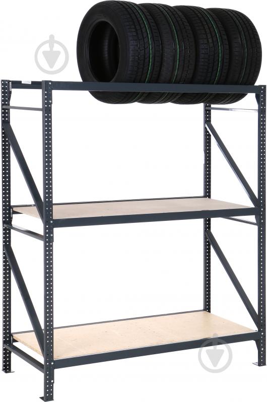 Стелаж «Атлант-400» на 3 полки ДСП 1800x1880x550 мм графит - фото 2 Стелаж «Атлант-400» на 3 полки ДСП 1800x1880x550 мм графит - фото 2