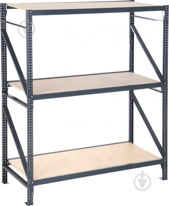 Стелаж «Атлант-400» на 3 полки ДСП 1800x1880x550 мм графит - фото 1 Стелаж «Атлант-400» на 3 полки ДСП 1800x1880x550 мм графит - фото 1