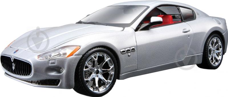 Автоконструктор Bburago 1:24 Maserati Gran Turismo серебристый металлик 18-25083 - фото 1