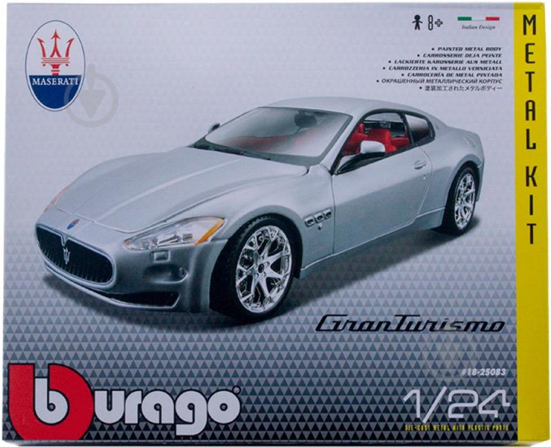 Автоконструктор Bburago 1:24 Maserati Gran Turismo серебристый металлик 18-25083 - фото 3