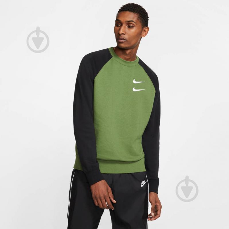 Свитшот Nike M NSW SWOOSH CRW FT CJ4871-326 р. 2XL зеленый - фото 1