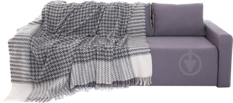 Плед Cappuccino 200x220 см белый с черным Vladi - фото 1