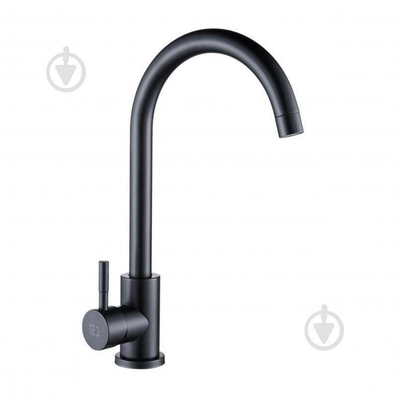 Змішувач для кухні RJ RAINBOW U-вилив, чорний - фото 1