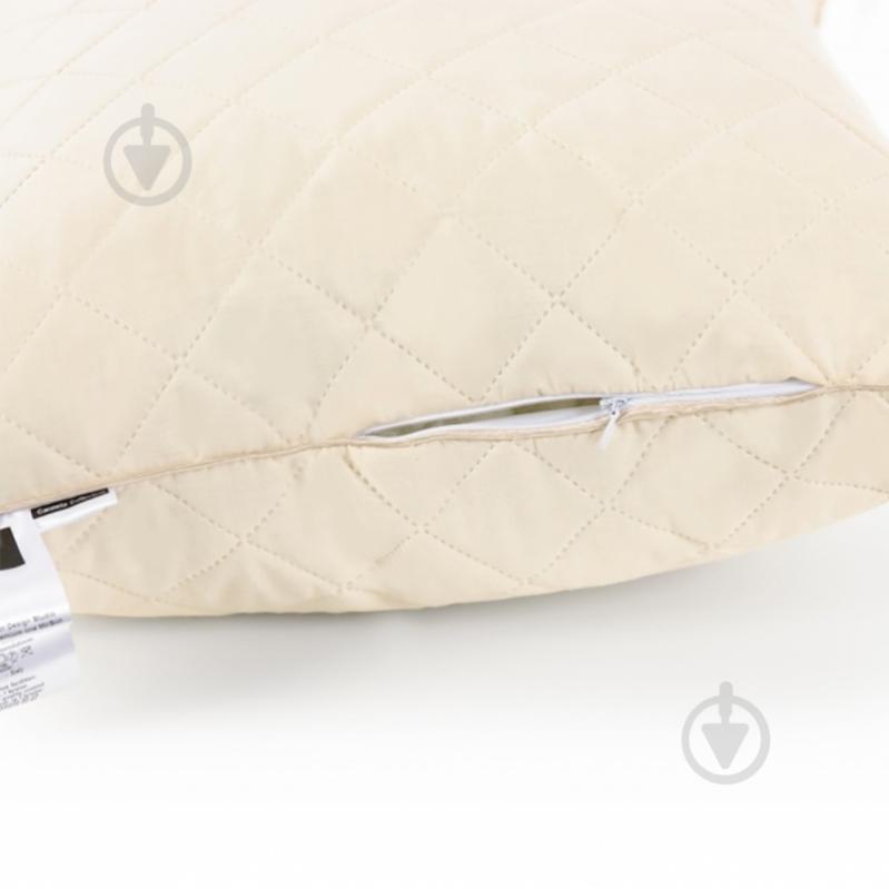 Подушка №1482 Carmela Memory foam упругая MirSon 40x40 см бежевый - фото 4