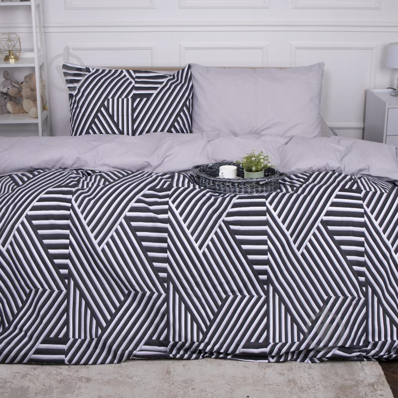 Комплект постельного белья Бязь Ranforce Elite 17-0629 Diamond Black White 175х210 см черный/белый MirSon - фото 1 Комплект постельного белья Бязь Ranforce Elite 17-0629 Diamond Black White 175х210 см черный/белый MirSon - фото 1