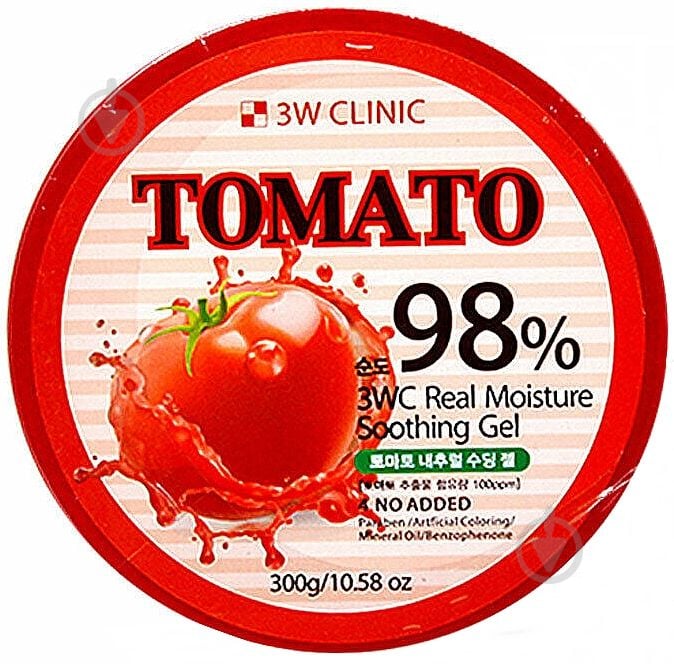 Гель 3W Clinic для лица и тела успокаивающий Tomato Moisture Soothing Gel 300 г - фото 1