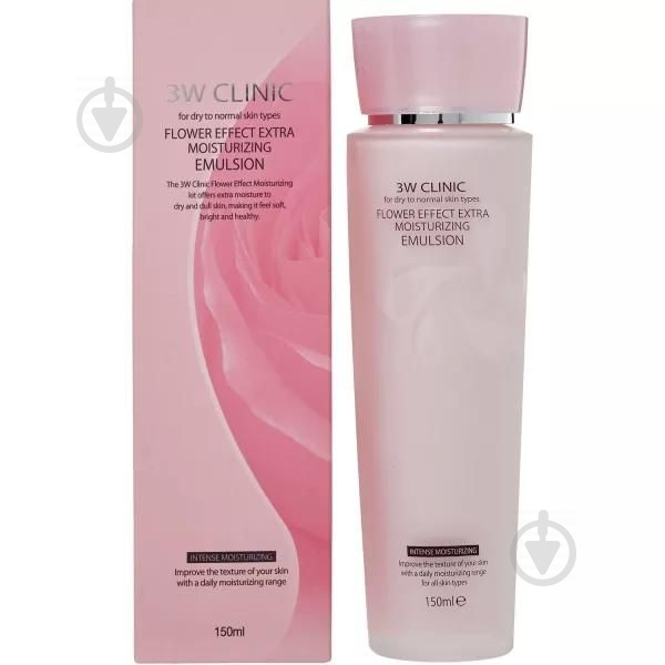 Эмульсия 3W Clinic увлажняющая Flower Effect Extra Moisture Emulsion 150 мл - фото 1