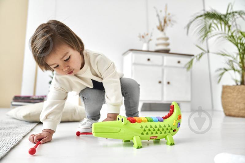 Ксилофон Fisher Price Яскравий крокодил 22282 - фото 2