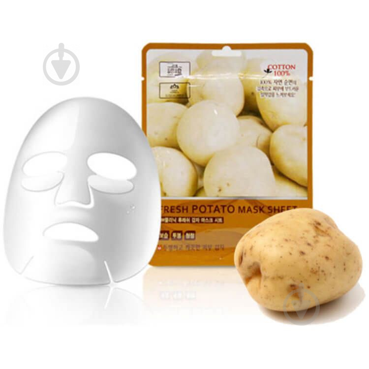 Маска тканевая для лица 3W Clinic Картофель Fresh Potato Mask Sheet 23 мл - фото 1