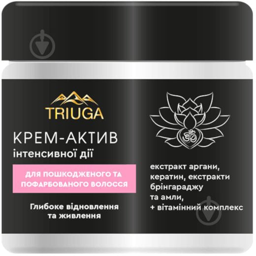 Крем Triuga Herbal актив для поврежденных и окрашенных волос Глубокое восстановление и Питание 300 мл - фото 1