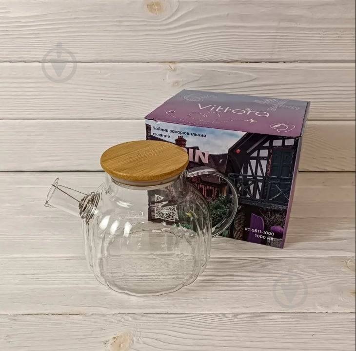 Чайник заварювальний Vittora Lupin 1000 мл VT-5511-1000 - фото 3 Чайник заварювальний Vittora Lupin 1000 мл VT-5511-1000 - фото 3