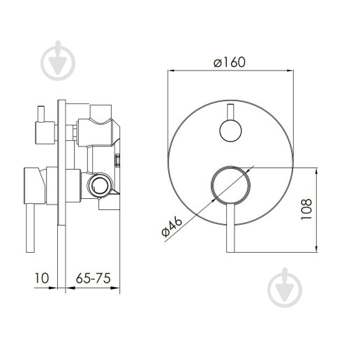 Змішувач для ванни VOLLE Cruze 1547.030215 - фото 2