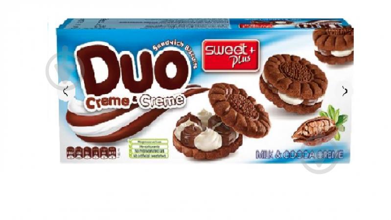 Печиво Duo Milk&Cocoa creme Duo Sweet Plus к/у 165 г - фото 1