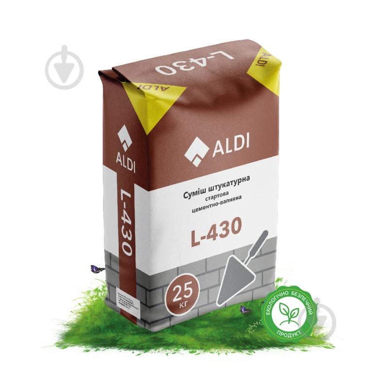 Штукатурка ALDI стартовая цементно-известковая L-430 25 кг - фото 1