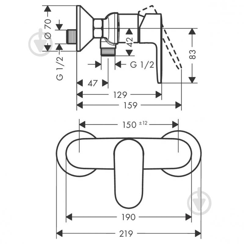 Змішувач для душу Hansgrohe Vernis Blend 71640000 - фото 2