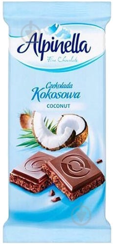 Шоколад Alpinella з кокосовим наповнювачем 90 г - фото 1