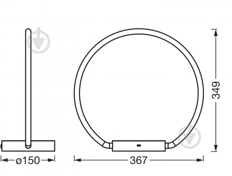 Настільна лампа декоративна Ledvance Decor Aura Table Touch DIM USB 3000K 10 Вт графіт - фото 7