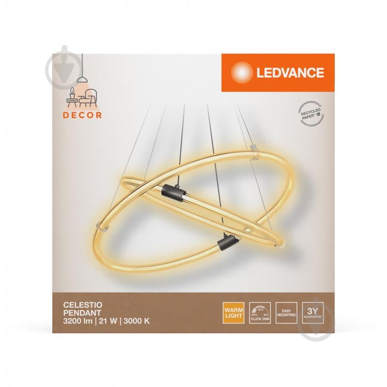 Подвес Ledvance Decor Celestio Pendant Click DIM 3000К 21 Вт черный - фото 15