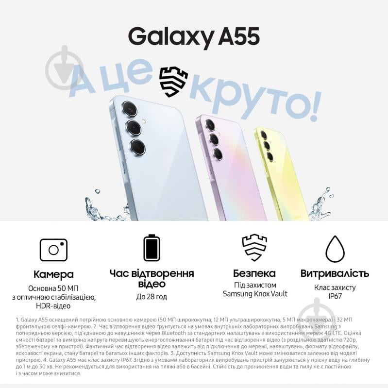 Смартфон Samsung Galaxy A55 5G 8/256GB light blue (SM-A556BLBCEUC) - фото 12