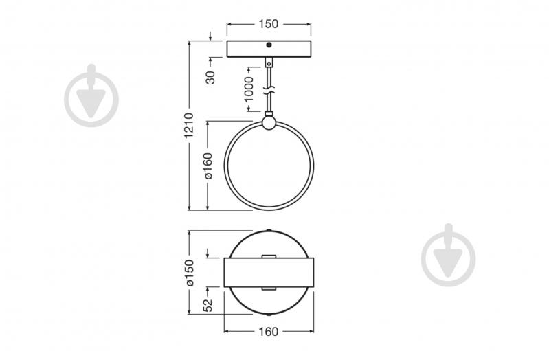 Підвіс Ledvance Decor Circle 1XPendant Click CCT 3000/4200/6500K 8 Вт чорний - фото 18