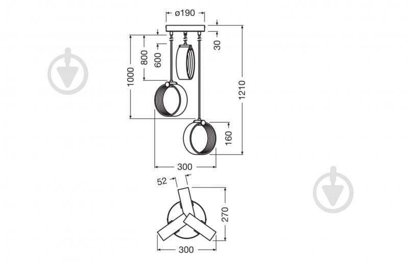 Подвес Ledvance Decor Circle 3XPendant PL Click CCT 20 Вт черный - фото 8