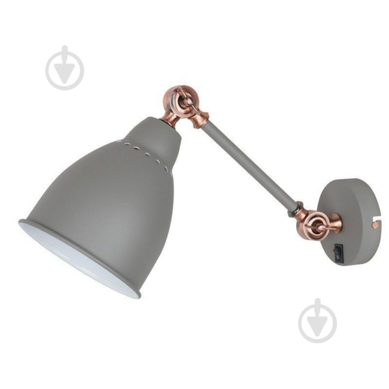 Бра Arte Lamp настінне Arte Braccio 1x60 Вт E27 сірий - фото 1