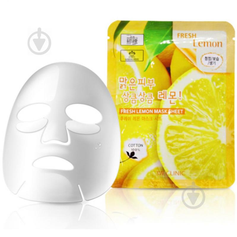 Маска для обличчя 3W Clinic тканинна Fresh Lemon 23 г - фото 1