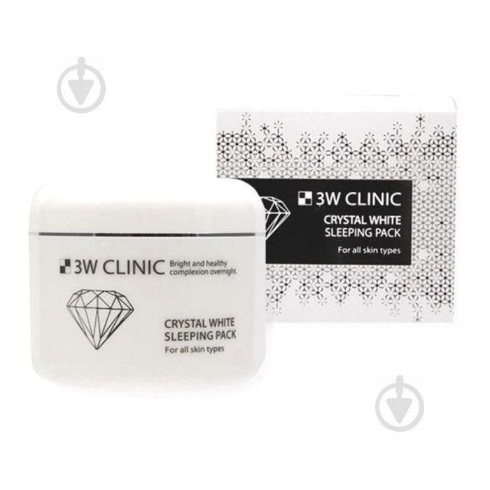 Маска для лица 3W Clinic ночная отбеливающая Crystal White Sleeping Pack 100 мл - фото 1