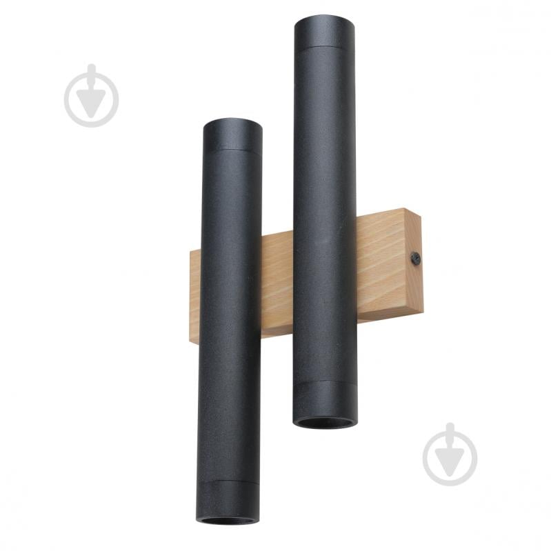 Бра LIGHT SET MLYN 2538 4 x GU5.3 черный/дерево - фото 1