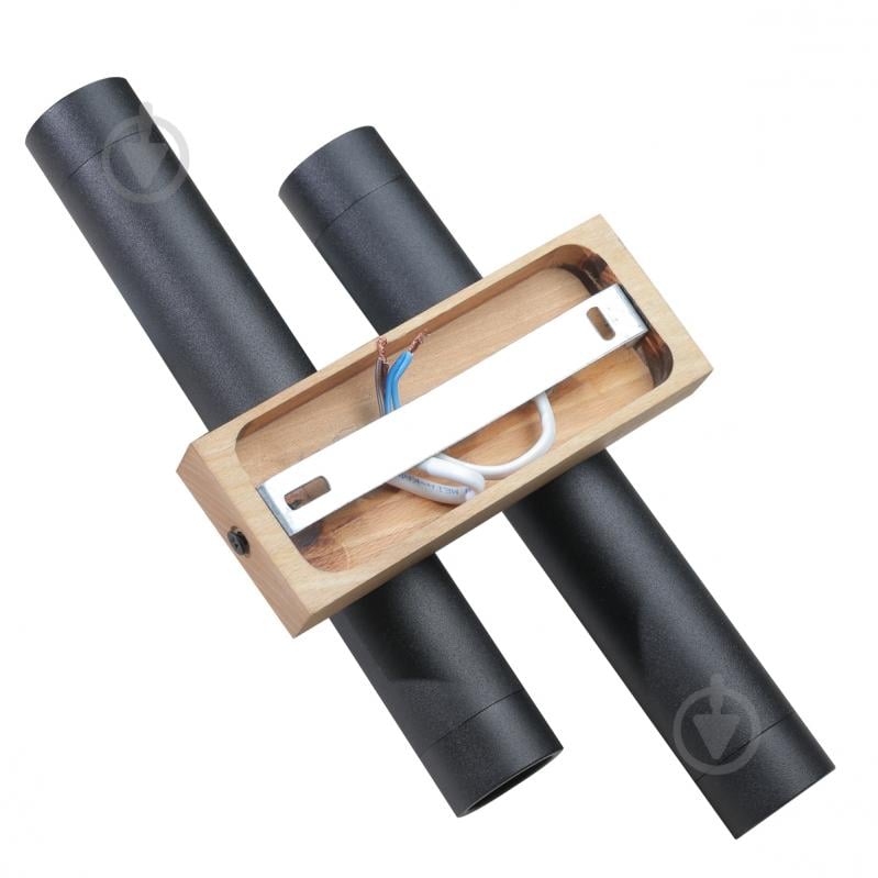 Бра LIGHT SET MLYN 2538 4 x GU5.3 черный/дерево - фото 4
