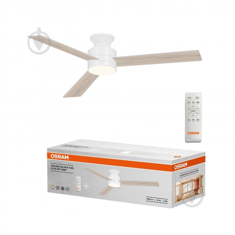 Люстра-вентилятор Osram CEILING BLADE 1x18 Вт white FAN Blade WT - фото 1