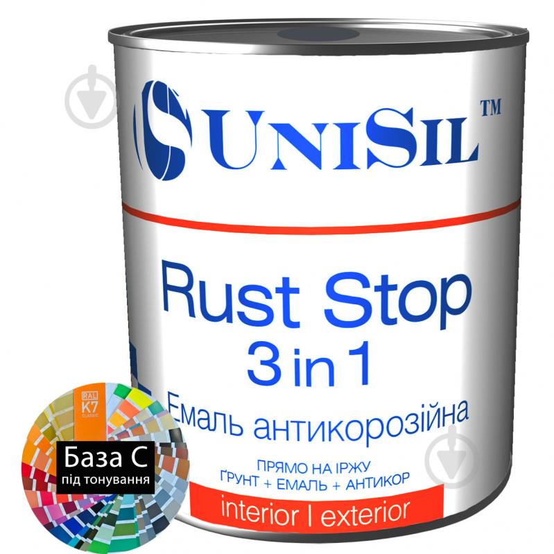 Ґрунт-емаль UniSil антикорозійна Rust Stop 3 in 1 база під тонування напівмат 2 л - фото 1