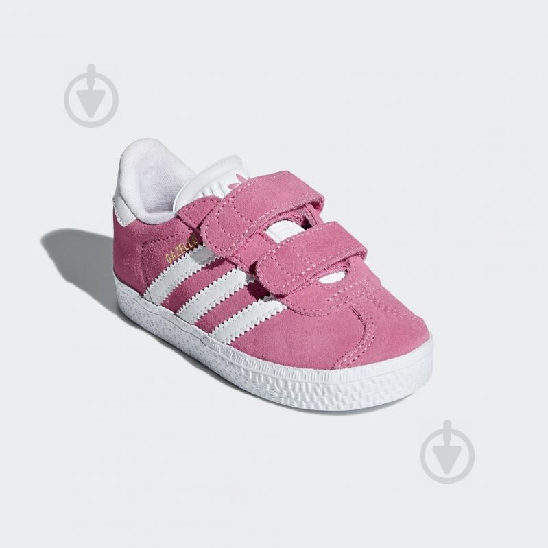 Кросівки для дівчаток демісезонні Adidas GAZELLE CF I B41553 рожеві - фото 4