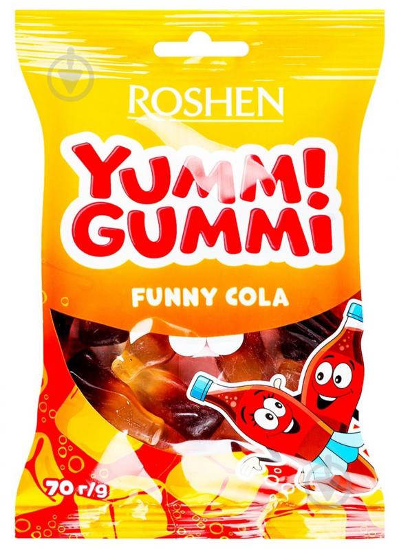 Конфеты Roshen желейные Yummi Gummi Funny Cola 70 г (4823077622090) - фото 1