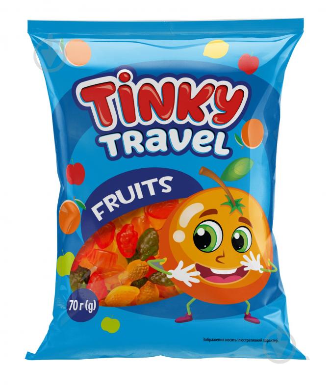 Конфеты желейные ТМ TINKY TRAVEL FRUITS 70 г - фото 1