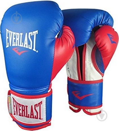 Рукавички тренувальні Everlast Powerlock PU 16oz P00000728 синій із червоним - фото 1