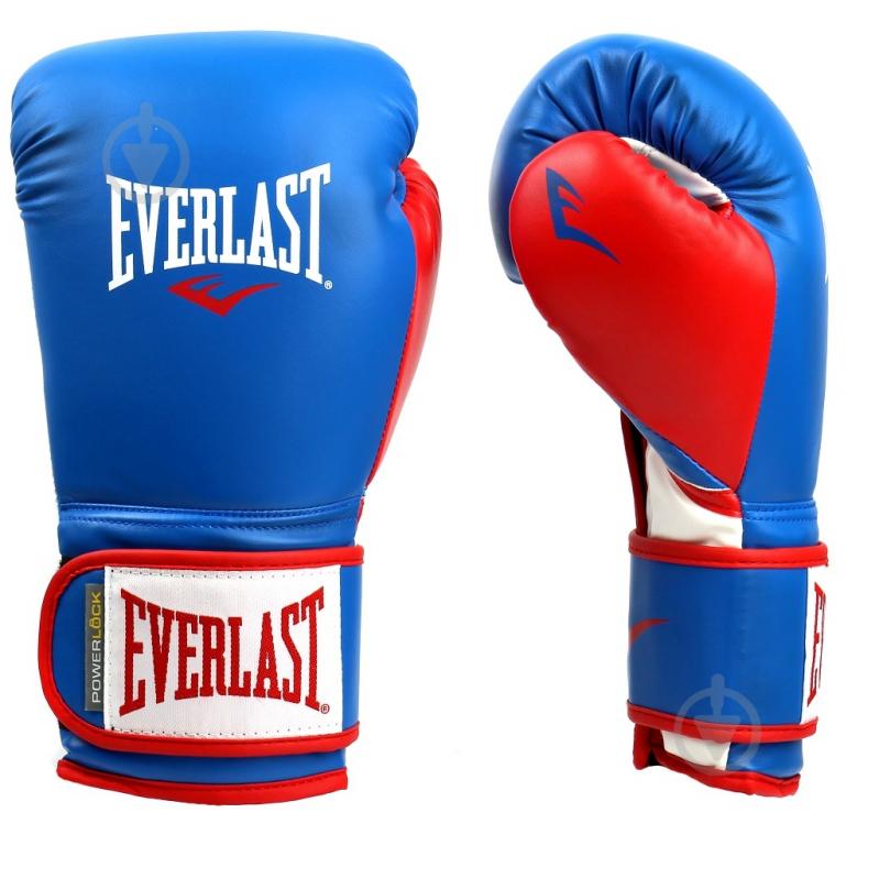 Рукавички тренувальні Everlast Powerlock PU 16oz P00000728 синій із червоним - фото 2