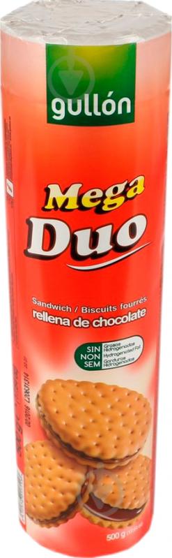Печиво Gullon Duo Mega сендвіч з шоколадним кремом 8410376017113 500 г - фото 1