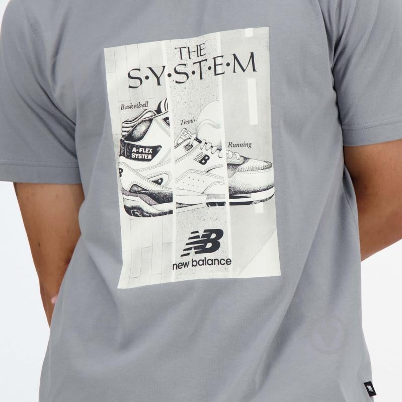 Футболка чоловіча New Balance NB Archive GP Tee MT41595YST р.XL сірий - фото 4