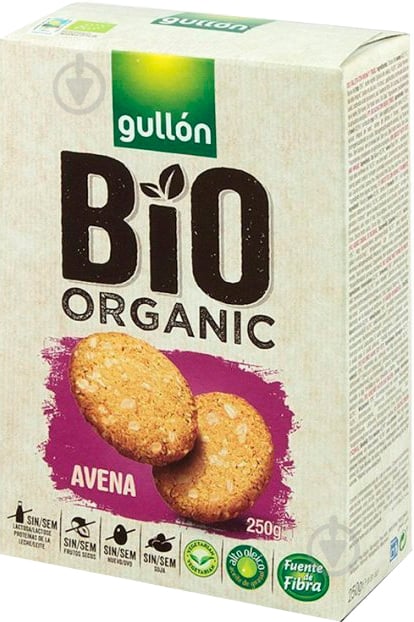 Печенье Gullon Bio Organic Avena 8410376049060 250 г - фото 1