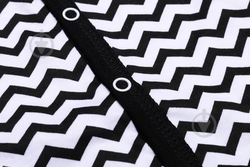 Боди унисекс Bambinelli Зигзаг р.56 черный с белым - фото 5